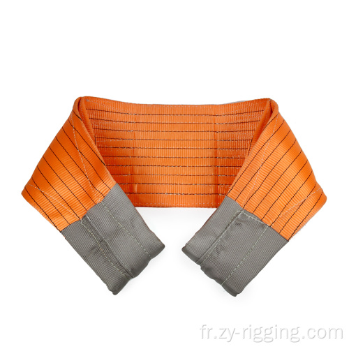 Élingue de sangle plate de 10 tonnes de couleur orange